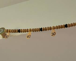 Antique wood bead scoring system for billiards