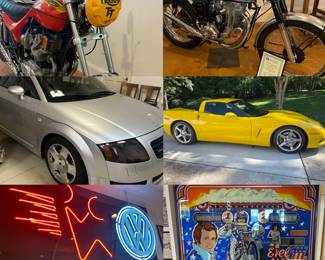 This estate sale is a rare opportunity to purchase unique pieces from a lifelong collection of a former Volkswagen dealership owner who was also a motorcycle and automotive enthusiast! Make your appointment today!