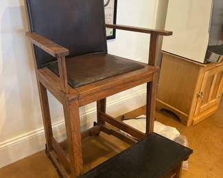 antique shoe shine chair