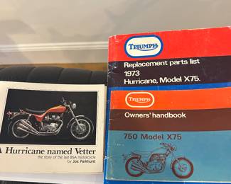 1973 Triumph X75 Hurricane, 7197 miles, VIN TRX75XH02590. $30,000