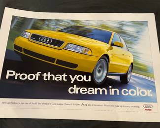 Vintage dealership posters Audi A4, A6