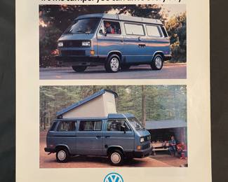 Vintage VW Westfalia camper brochure