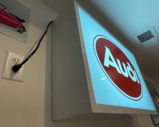 Vintage Audi lighted sign. 2' x 3'