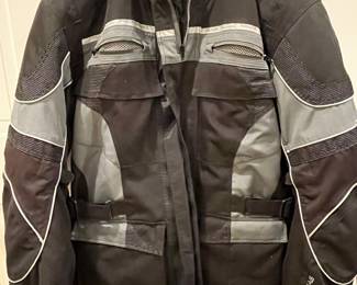 men's XL Frank Thomas armored motorcycle jacket, with base layer