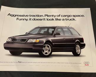Vintage dealership posters Audi A4, A6