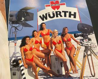1998 Wurth tools swimsuit calendar - poster size