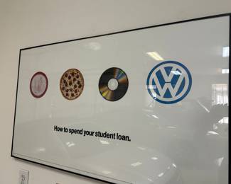 framed VW poster