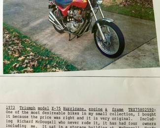 ‘73 Triumph Hurricane info