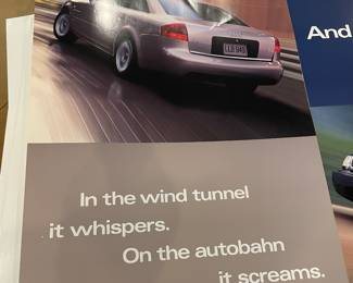 Vintage dealership posters Audi A4, A6