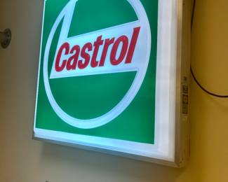 Illuminated “Castrol” sign 4’ by 4’