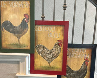Rooster folk art wall art