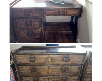 Matching desk and dresser