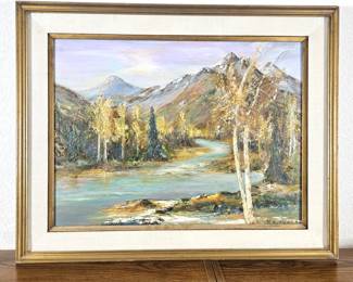 Lot #101 - Vintage Original Art on Board - Signed by Artist K. Nichols - Framed Size 30" x 24"