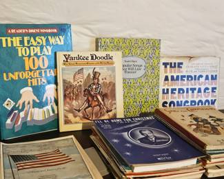 Lot #43 - Large Lot of Vintage Sheet Music - War/ Patriotic songs Plus Christmas Music