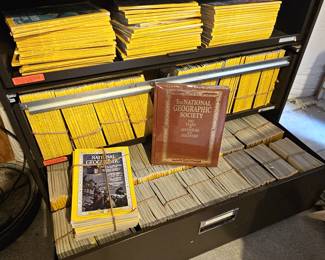 Lot #40 - Large Lot of National Geographic Magazines 1960s - 2006 Plus 100 Year Anniversary Book Unwrapped