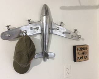 large aluminum hat rack