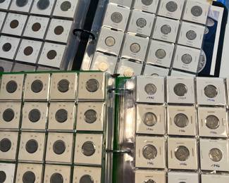 Coins: American Nickels; Foreign; and Foreign & Confederate Bills