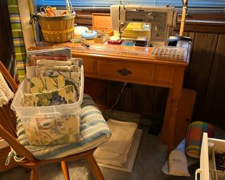 Sewing Machine in cabinet