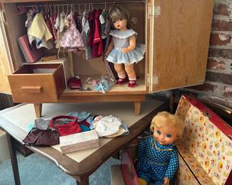 Terri Lee Doll with large collection of clothes.  Mrs. Beasley Doll from Family Affair