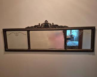 Antique mirror in upstairs hallway.