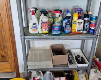 More cleaning products. Toilet paper in corner not for sale.
