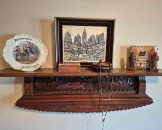 Look at that shelf!  Quite a bit of Philadelphia memorabilia in this room in particular.