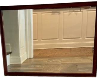 Large Wood Framed Mirror - 45 Wide X 33 High X 1 Deep Inches