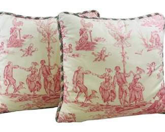 Decorative Throw Pillows With Checkered Trim