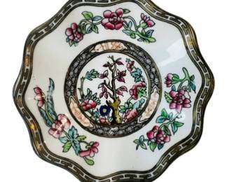 English Porcelain Scalloped Plate - Coalport Indian Tree
