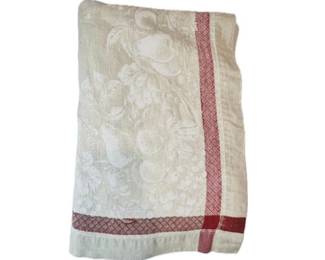 Williams Sonoma Damask Tablecloth Linen & Cotton Blend - 70" X 108"