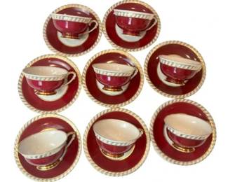 Franconia Krautheim Selb Bavaria Germany Porcelain Cups & Saucers