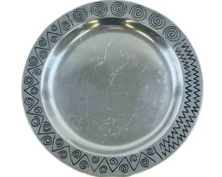 WILTON ARMETALE Reggae PEWTER Round Serving Platter