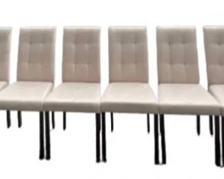 White Upholstered Dining Room Chairs