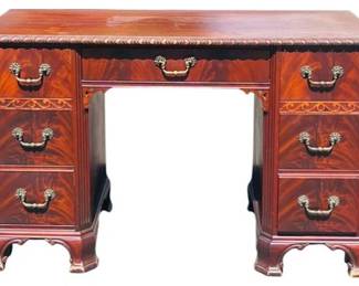 Vintage Mahogany Kneehole Writing Desk
