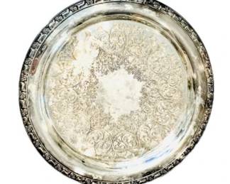 Silver Plate Serving Tray - Signed "Oneida"