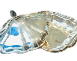Silver Plate Covered Vegetable Serving Piece