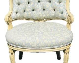 French Bergere Upholstered Slipper Chair