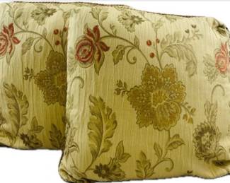 Jacquard Tapestry Style Throw Pillows With Twist Piping