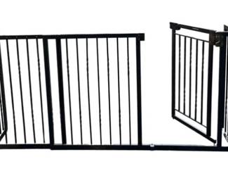 Metal Dog Gate Black Brushed Antique Finish