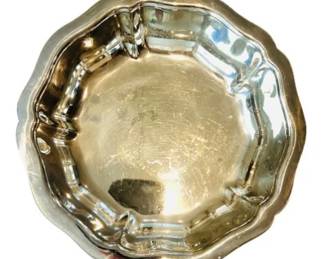 Silver Plate Scalloped Border Serving Piece