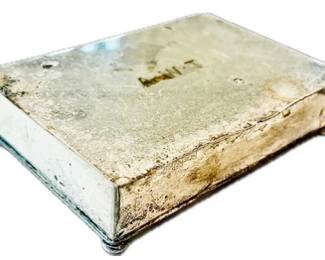 English Silver Plated Wood Lined Hinged Box
