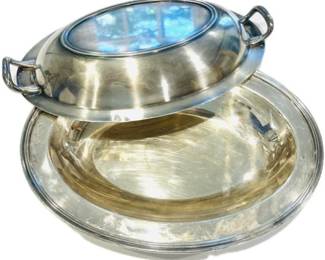 Silver Plate Covered Vegetable - Signed Pairpoint Made In USA