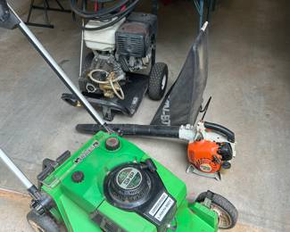 Stihl blower and Lawn-Boy M series mower. Both run well!