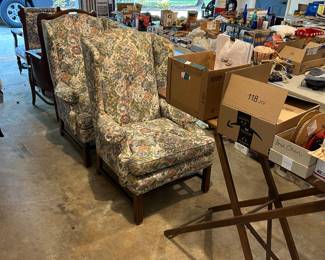 4 wingback chairs. Two of them match