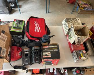 Tool charges, cases, lots of screws