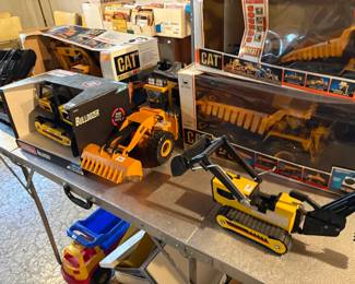 . . . great Tonka and CAT trucks