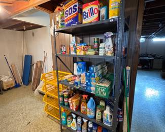 . . . cleaning supplies and food wraps