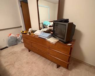 . . . mid-century mirrored dresser