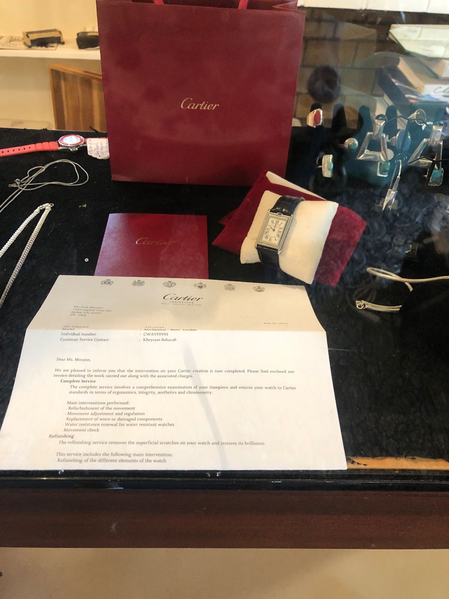 Fully serviced vintage Cartier Basculante watch
