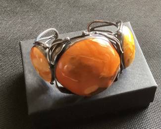 Antique Baltic Amber Cuff